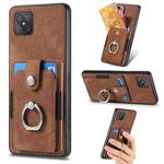 For OPPO Reno4 Z 5G Retro Skin-feel Ring Multi-card Wallet Phone Case(Brown)