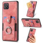 For OPPO Reno4 Z 5G Retro Skin-feel Ring Multi-card Wallet Phone Case(Pink)