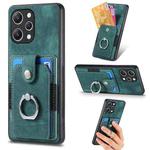 For Xiaomi Redmi 12 4G Retro Skin-feel Ring Card Wallet Phone Case(Green)