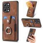 For Xiaomi Redmi 12 4G Retro Skin-feel Ring Card Wallet Phone Case(Brown)