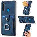 For Xiaomi Redmi Note 8 2021 Retro Skin-feel Ring Card Wallet Phone Case(Blue)