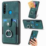 For Xiaomi Redmi Note 8 2021 Retro Skin-feel Ring Card Wallet Phone Case(Green)