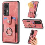 For Xiaomi 12 Lite Retro Skin-feel Ring Card Wallet Phone Case(Pink)