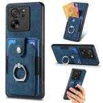 For Xiaomi 13T / 13T Pro Retro Skin-feel Ring Card Wallet Phone Case(Blue)