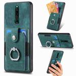 For Xiaomi Redmi  8A Retro Skin-feel Ring Card Wallet Phone Case(Green)