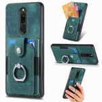 For Xiaomi  Redmi 8 Retro Skin-feel Ring Card Wallet Phone Case(Green)