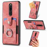 For Xiaomi  Redmi 8 Retro Skin-feel Ring Card Wallet Phone Case(Pink)