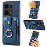 For Xiaomi Redmi Note 13 Pro 4G Retro Skin-feel Ring Card Wallet Phone Case(Blue)