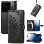 For Xiaomi 14 Pro Mandala Flower Embossed Leather Phone Case(Black)