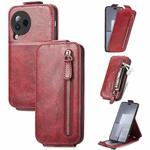 For Xiaomi Civi 3 Zipper Wallet Vertical Flip Leather Phone Case(Red)