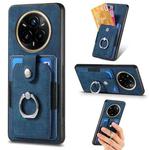 For Realme 13 Pro Retro Skin-feel Ring Card Wallet Phone Case(Blue)