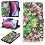 3D Colored Drawing Pattern Horizontal Flip Leather Case for  Huawei P20 Lite, with Holder & Card Slots & Wallet(Green Butterfly)