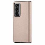 For Honor Magic V2 Litchi Magnetic Hinge Shockproof Phone Case(Khaki)