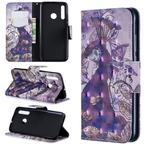 3D Colored Drawing Pattern Horizontal Flip Leather Case for Huawei Honor 10i / P Smart Plus, with Holder & Card Slots & Wallet(Peacock)