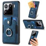 For Xiaomi 15 Retro Skin-feel Ring Card Wallet Phone Case(Blue)