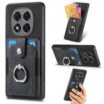 For Xiaomi Redmi Note 14 Pro 5G Retro Skin-feel Ring Card Wallet Phone Case(Black)