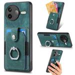 For Redmi K80 / Poco F7 Pro Retro Skin-feel Ring Card Wallet Phone Case(Green)