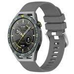 For Huawei Watch GT3 SE 22mm Liquid Glossy Silver Buckle Silicone Watch Band(Dark Gray)