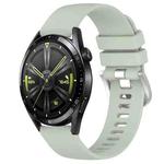 For Huawei Watch GT3 46mm 22mm Liquid Glossy Silver Buckle Silicone Watch Band(Green)