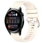 For Huawei Watch 3 22mm Liquid Glossy Silver Buckle Silicone Watch Band(Starlight Color)