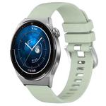 For Huawei Watch GT3 Pro 43mm 20mm Liquid Glossy Silver Buckle Silicone Watch Band(Green)