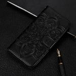 Mandala Embossing Pattern Horizontal Flip Leather Case for Galaxy A60, with Holder & Card Slots & Wallet & Photo Frame &  Lanyard(Black)