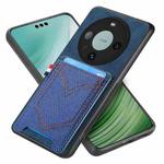 For Huawei Mate 60 Pro Denim Texture Leather Skin Phone Case with Card Slot(Blue)