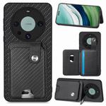 For Huawei Mate 60 Pro Card Wallet Kickstand Back Phone Case with Tool Knife(Black)