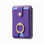 Magsafe Cross Vertical Card Bag Case For iPhone 15 / 14 / 13(Purple)