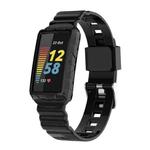 For Fitbit Charge 6 / 5 / 4 / 3 Armor Integrated TPU Watch Band(Black)