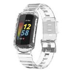 For Fitbit Charge 6 / 5 / 4 / 3 Armor Integrated TPU Watch Band(Transparent)