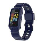 For Fitbit Charge 6 / 5 / 4 / 3 Armor Integrated TPU Watch Band(Navy Blue)