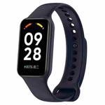 For Xiaomi Mi Band 8 Active Solid Color Integrated Silicone Watch Band(Dark Blue)