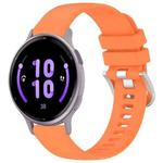 For Garmin Vivoactive 5 Liquid Glossy Silver Buckle Silicone Watch Band(Orange)