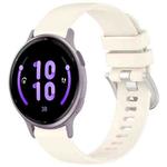 For Garmin Vivoactive 5 Liquid Glossy Silver Buckle Silicone Watch Band(Starlight)