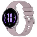 For Garmin Active5 Liquid Glossy Silver Buckle Silicone Watch Band(Purple)