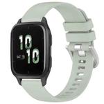 For Garmin Venu SQ2 Liquid Glossy Silver Buckle Silicone Watch Band(Green)