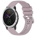 For Garmin Vivomove3 / Garminmove3 Liquid Glossy Silver Buckle Silicone Watch Band(Purple)