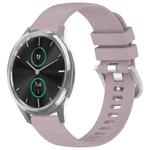 For Garmin VivoMove Luxe / Garminmove Luxe Liquid Glossy Silver Buckle Silicone Watch Band(Purple)