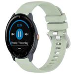 For Garmin Vivoactive3 / 3 Music Liquid Glossy Silver Buckle Silicone Watch Band(Green)