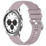 For Samsung Galaxy 4 / 4 Classic Liquid Glossy Silver Buckle Silicone Watch Band(Purple)