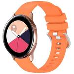 For Samsung Galaxy Watch Active / Active 2 Liquid Glossy Silver Buckle Silicone Watch Band(Orange)