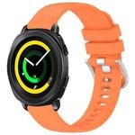 For Samsung Gear Sport Liquid Glossy Silver Buckle Silicone Watch Band(Orange)