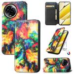 For Realme 11 5G Global CaseNeo Colorful Magnetic Leather Phone Case(Colorful Cloud)