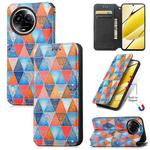 For Realme 11 5G Global CaseNeo Colorful Magnetic Leather Phone Case(Rhombus Mandala)
