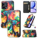 For Realme C53 CaseNeo Colorful Magnetic Leather Phone Case(Colorful Cloud)