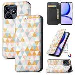 For Realme C53 CaseNeo Colorful Magnetic Leather Phone Case(Nordic Rhombus)