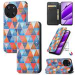 For Realme 11 4G Global CaseNeo Colorful Magnetic Leather Phone Case(Rhombus Mandala)
