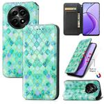 For  Realme 12 CaseNeo Colorful Magnetic Leather Phone Case(Emeralds)