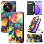 For  Realme 12 CaseNeo Colorful Magnetic Leather Phone Case(Colorful Cloud)